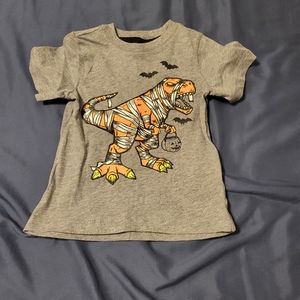 City Street Toddler Boys Trick Or Treat Dinosaur Grey 2T Shirt New Without Tags